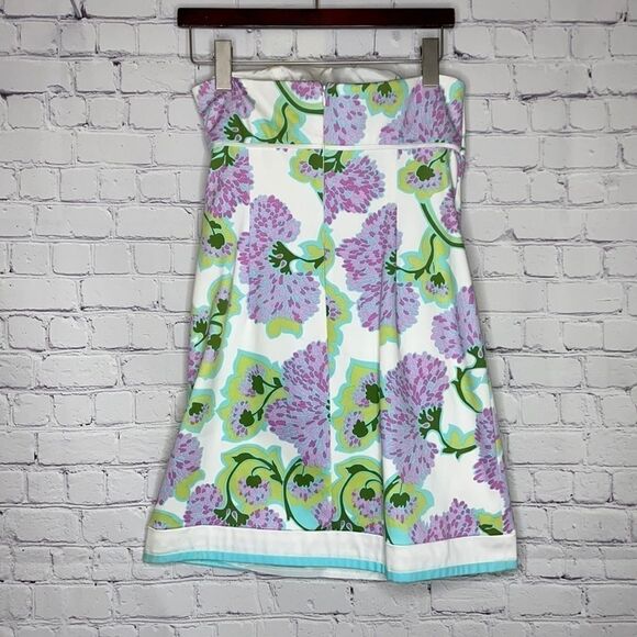 Laundry Shelli Segal Floral Strapless Feminine Romantic Mini Dress 4 - Picture 6 of 12